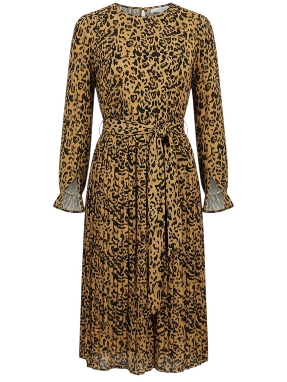 J CREW Carly Leopard Print Pleated Midi Dress - Size S - Picture 3 of 16